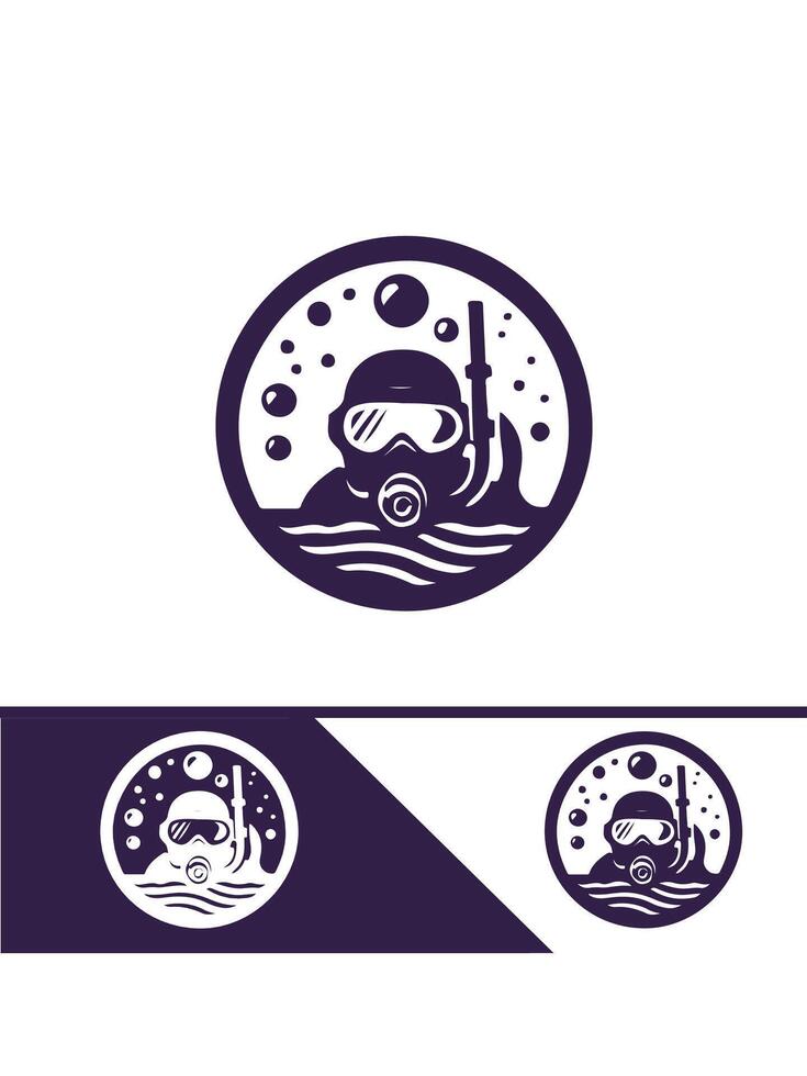 Diver Flow diver logo vector