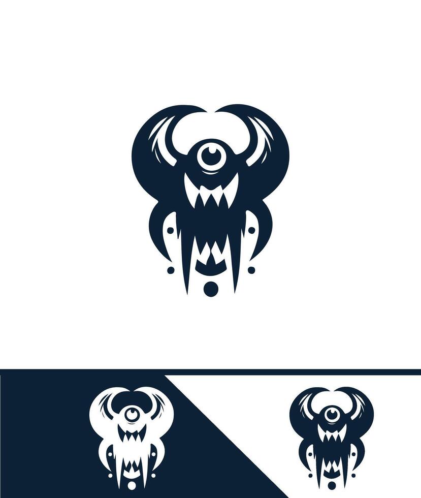 The Chaos Beast monster logo vector