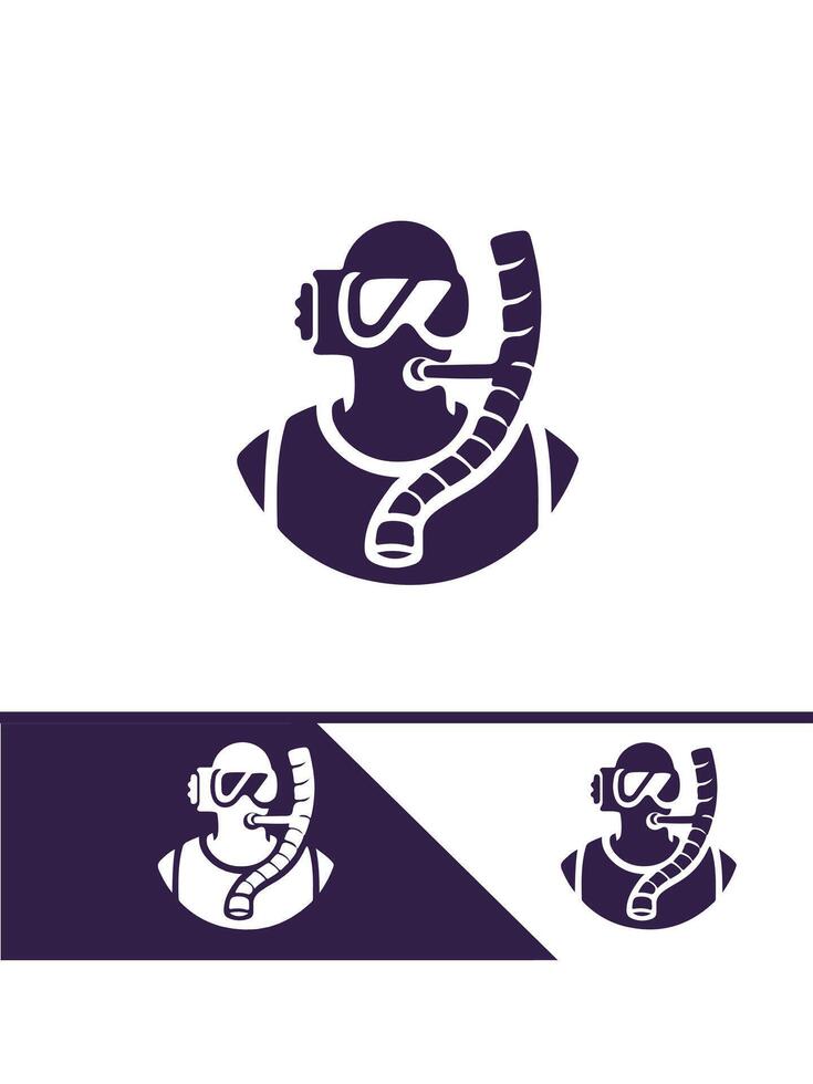 Deep DiveX diver logo vector