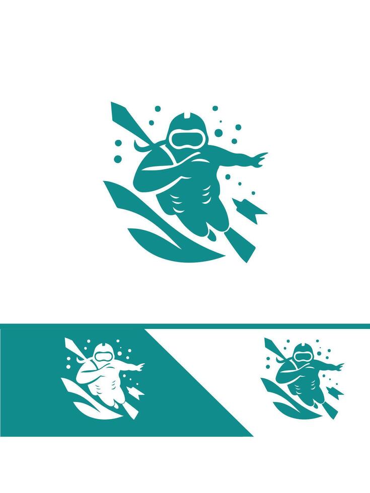 Underwater Diver diver logo vector
