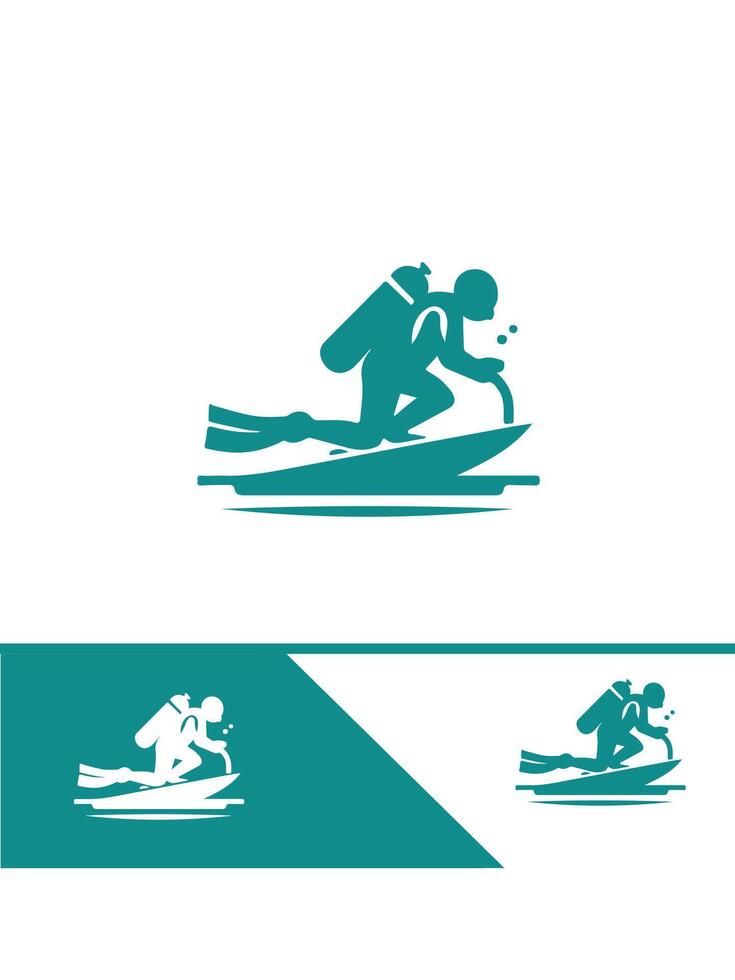Dive Ocean diver logo vector