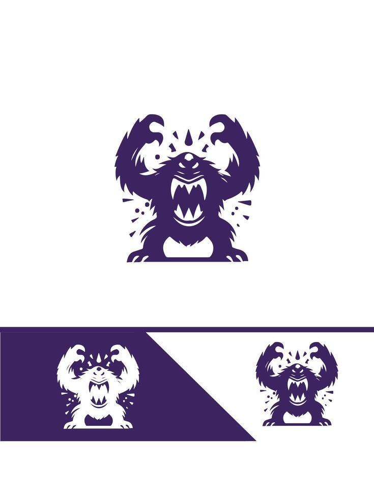 The Beast Within monster logo vector