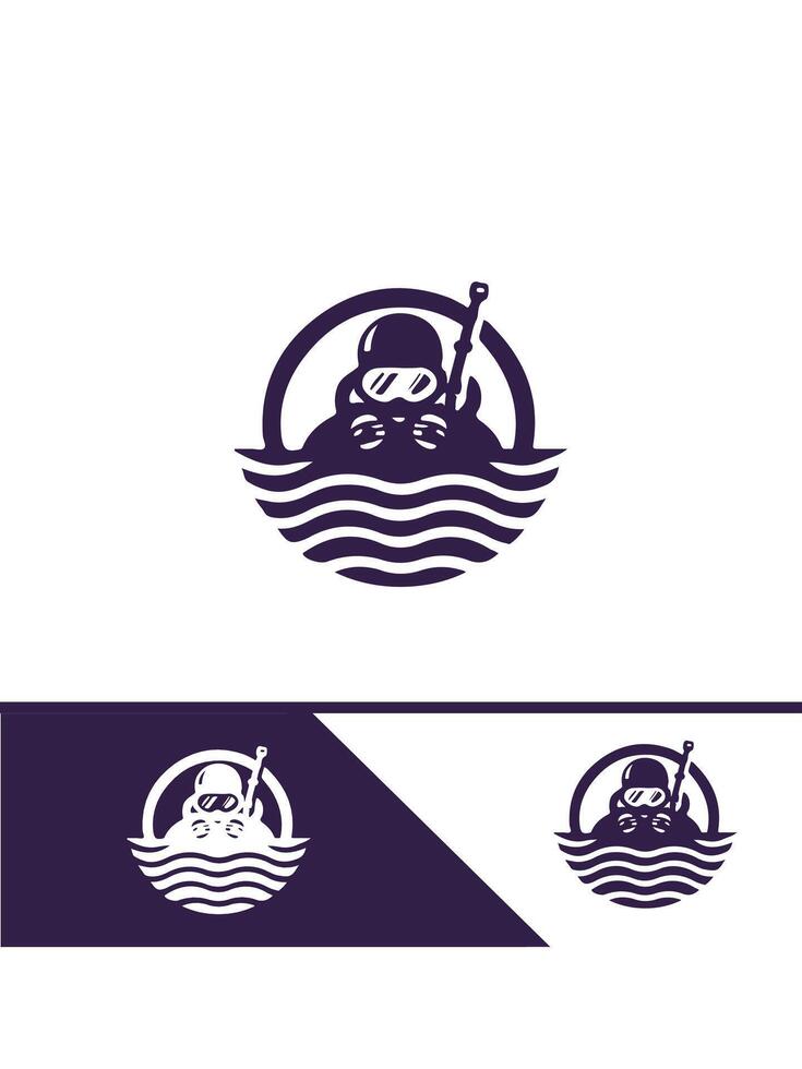 Ocean Diver diver logo vector
