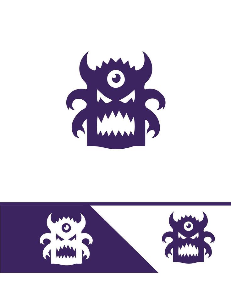 Chaos Devourer monster logo vector