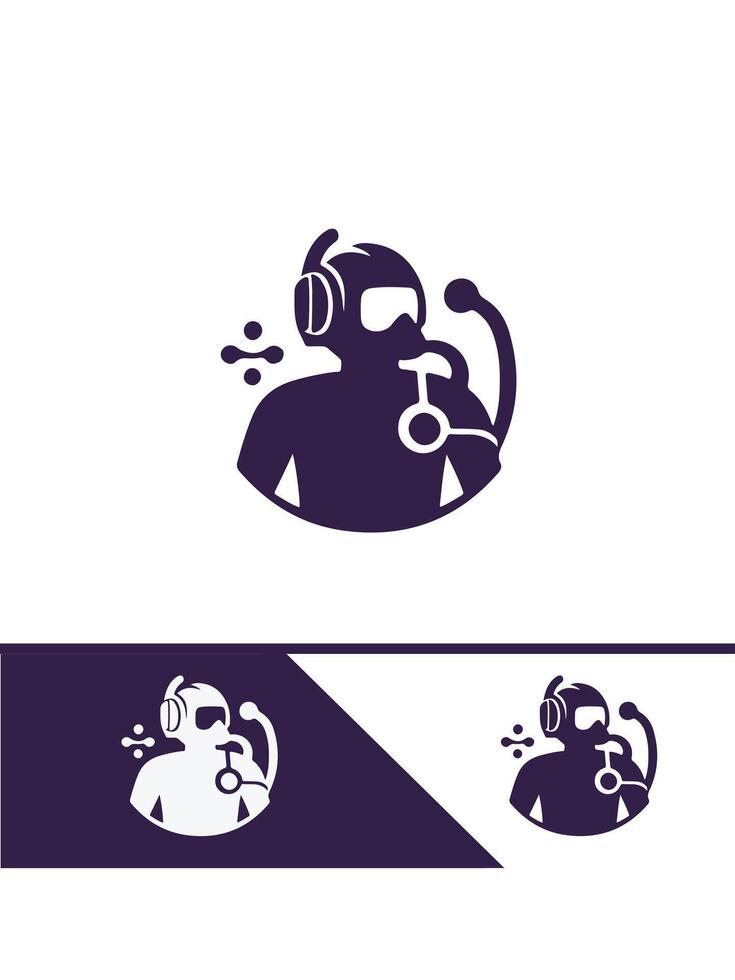 Deep Dive diver logo vector