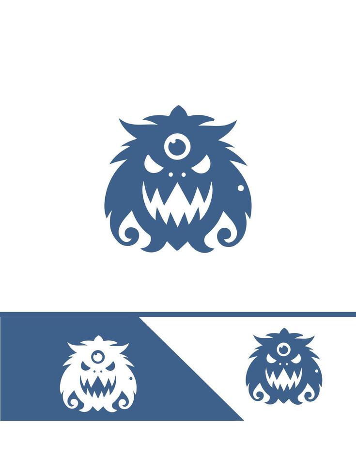 Fear Hound monster logo vector