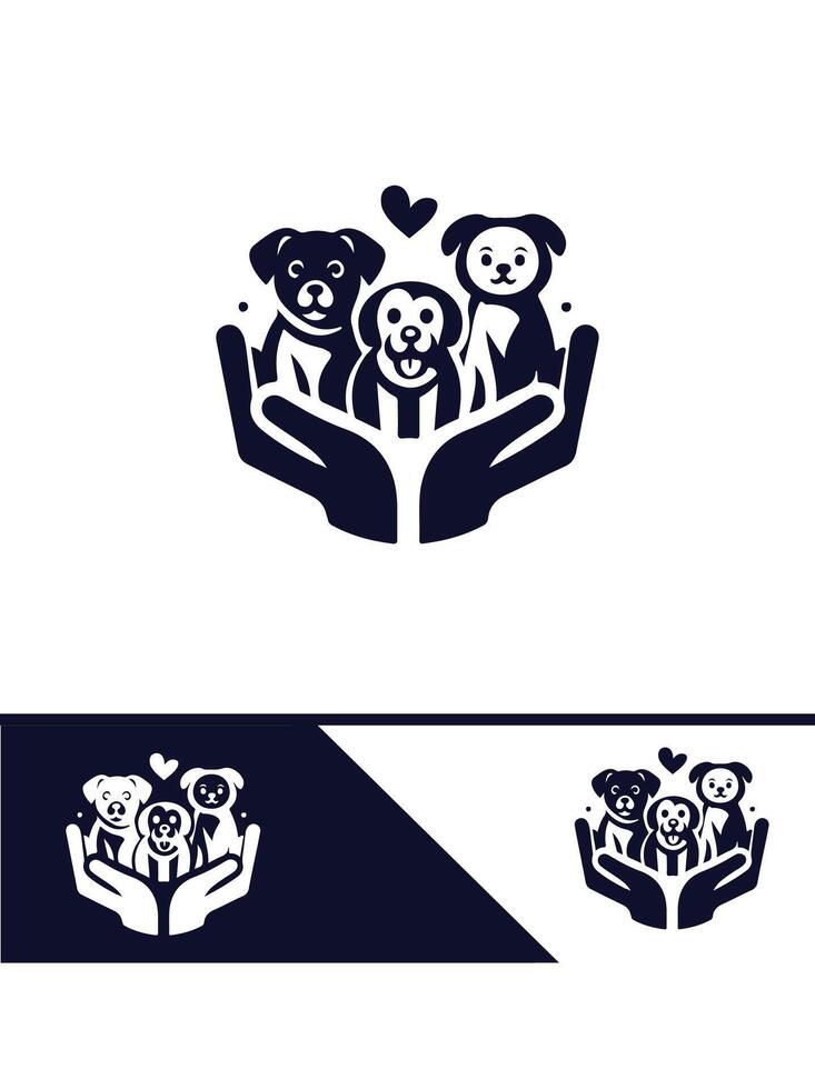 Paws Guardian Pets In Safe Hand logo vector
