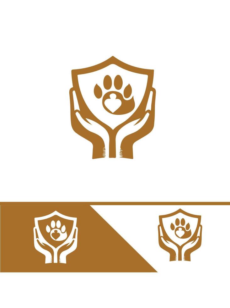 Pet Sentinel Pets In Safe Hand logo vector