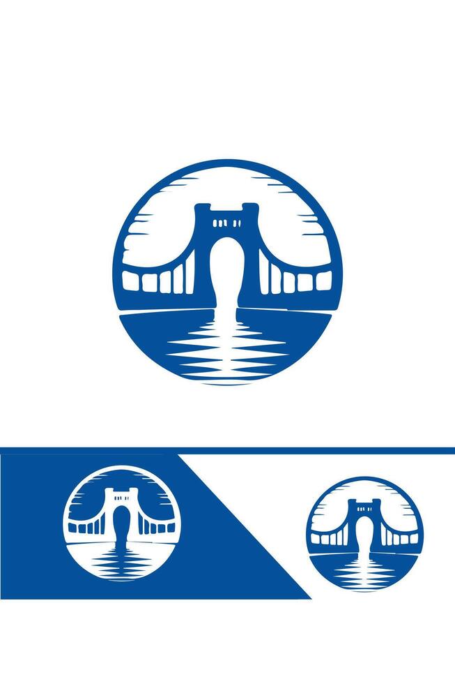 The Bridge Company bridge logo design vector