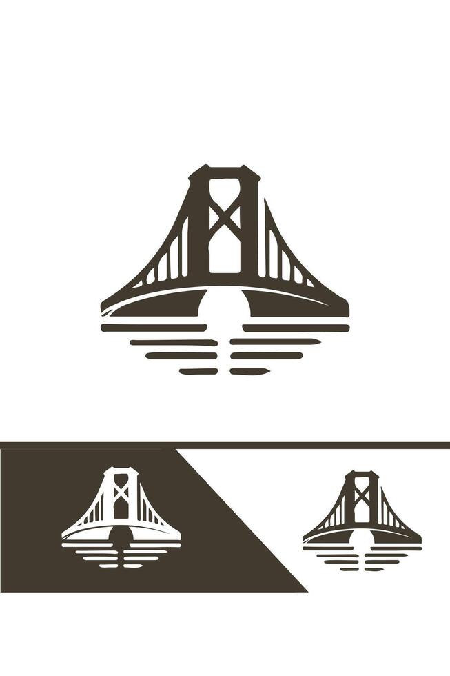 Infinite Bridge bridge logo design vector