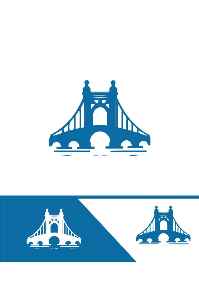 Bridge Rise Solutions bridge logo design vector