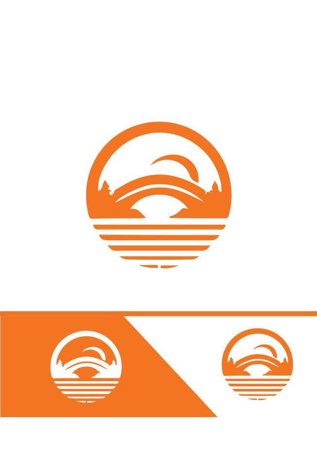 True Bridge bridge logo design vector