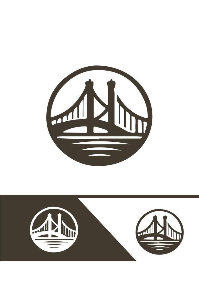 Bridge Builders bridge logo design vector