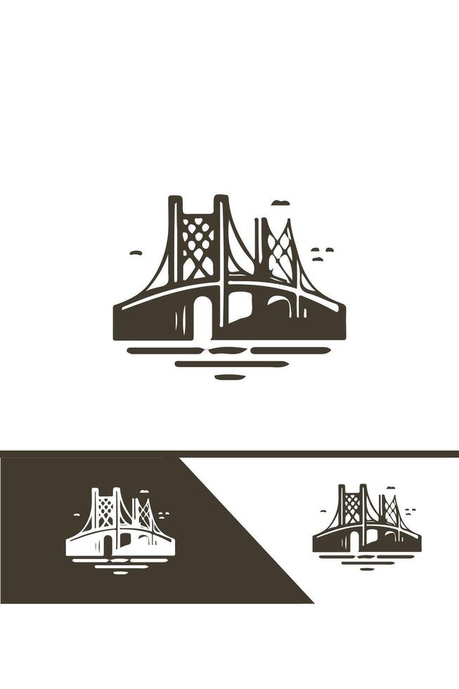 The Bridge Edge bridge logo design vector
