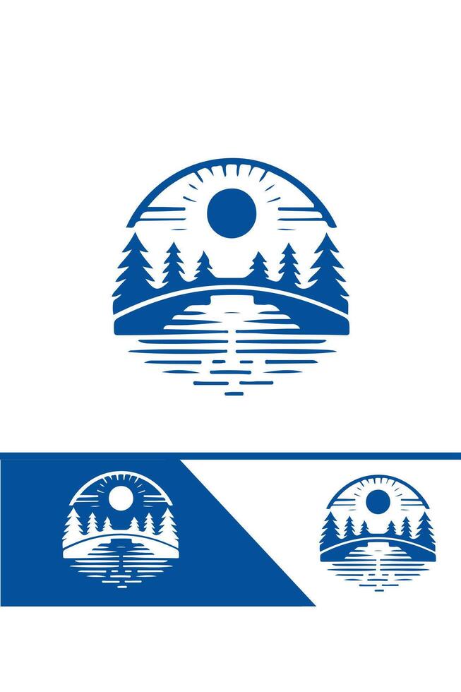 The Bridge Empire bridge logo design vector
