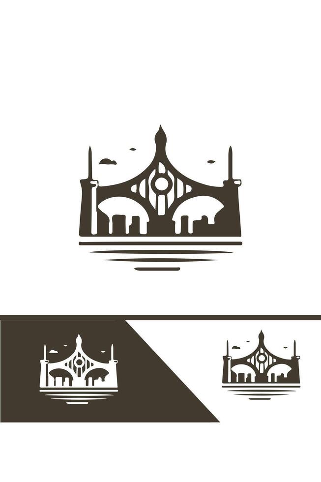The Bridge Society bridge logo design vector