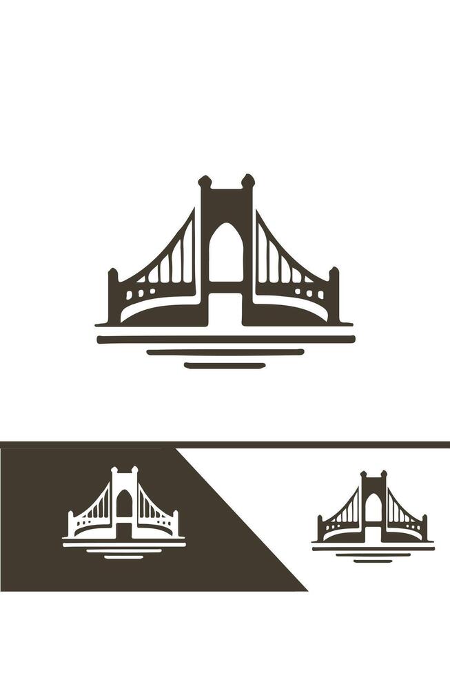 Bridge Crest bridge logo design vector