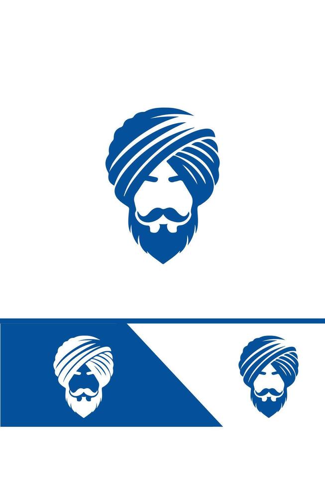 Elegant Wrap Turban Logo Design vector