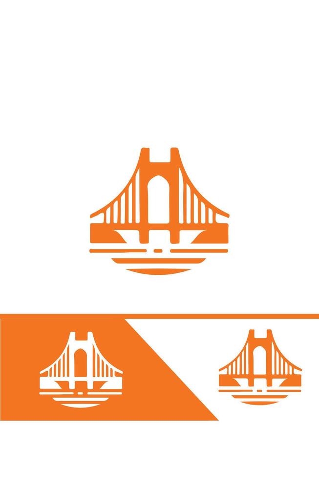 Pathway Bridge bridge logo design vector
