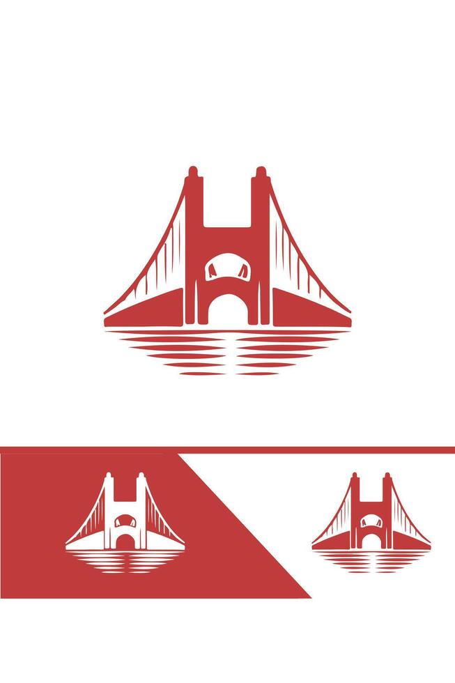 Elevated Bridge bridge logo design vector