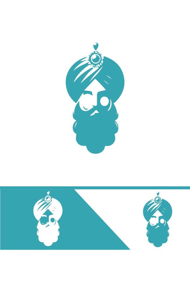 Wrap Reverence Turban Logo Design vector