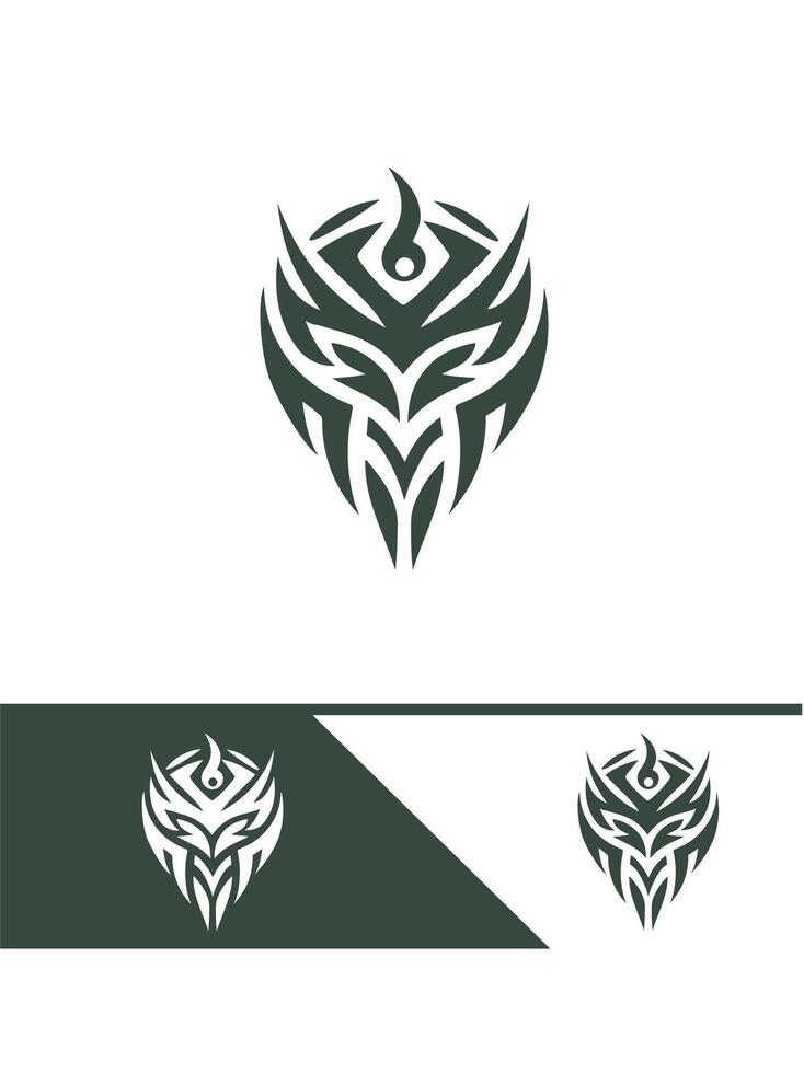 The Warrior Tribe tribal logo design vector