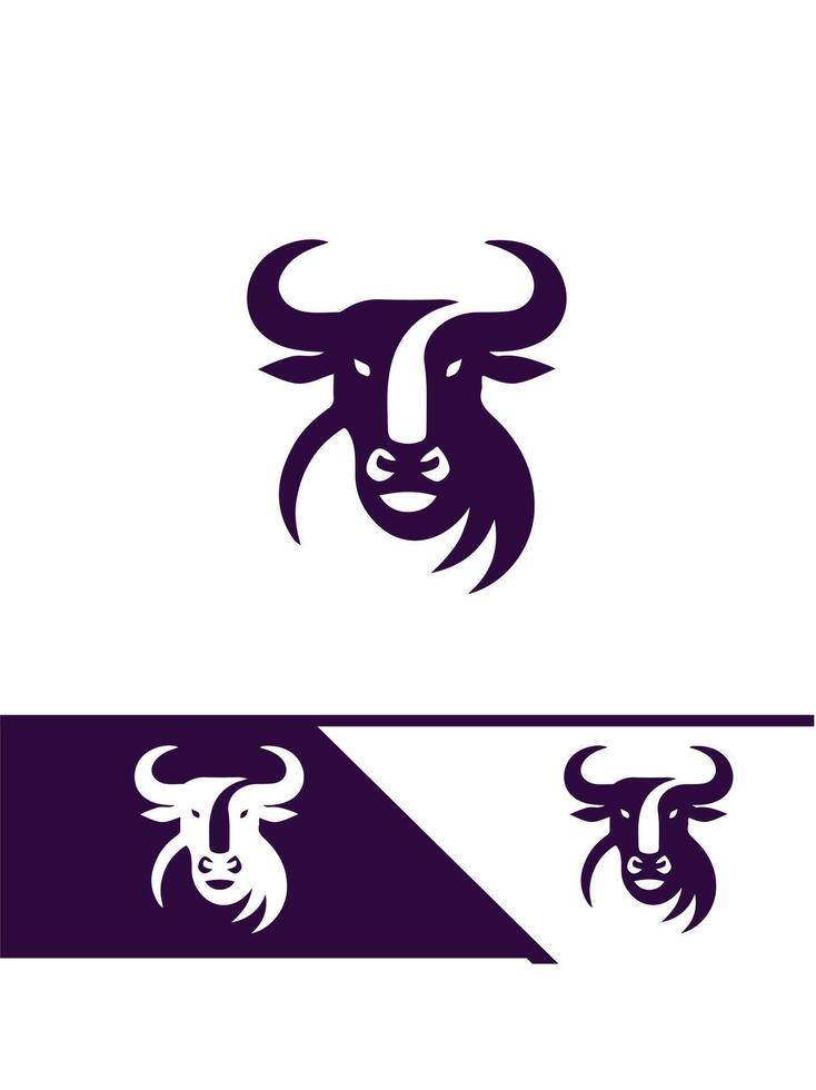 Braveheart Bull Ranch bull logo vector