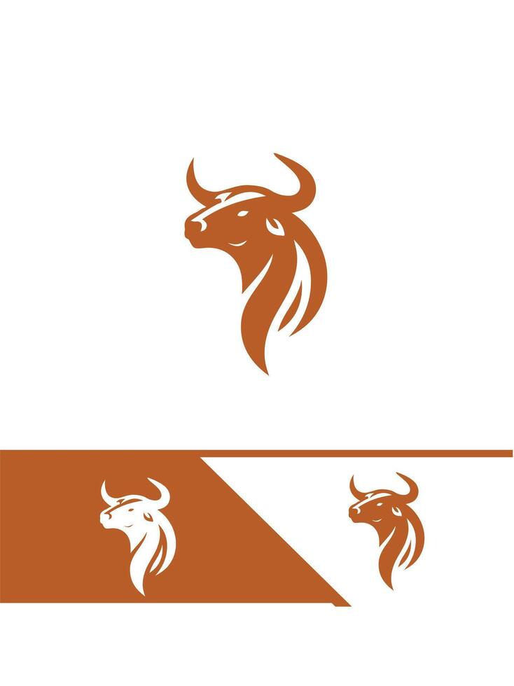 Black Horn Bull Ranch bull logo vector