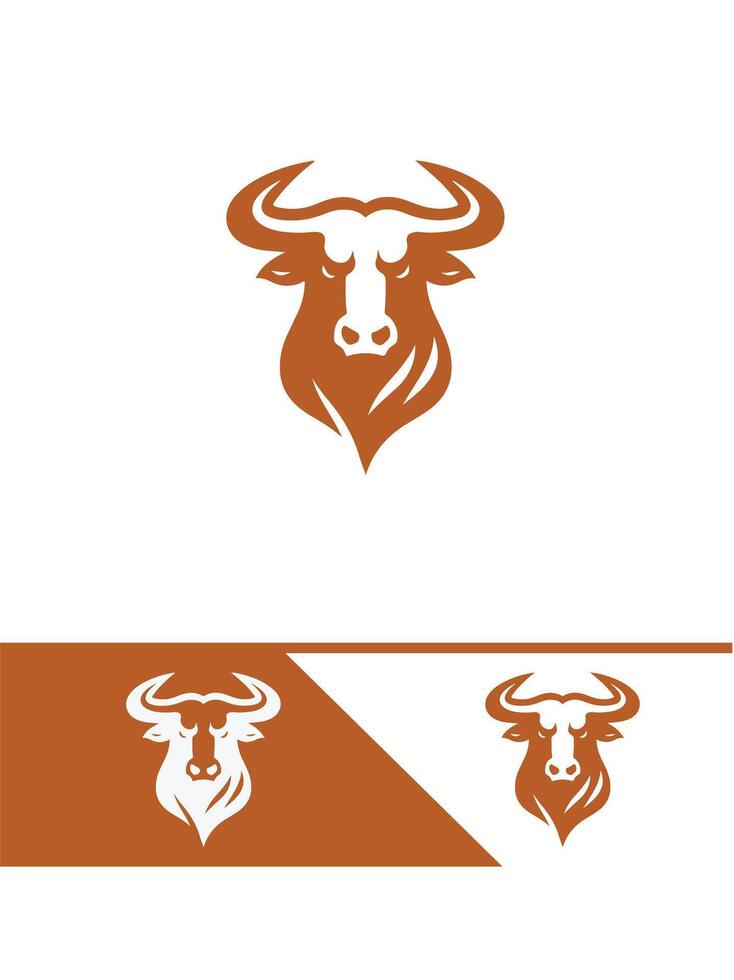 Bull stone Acres bull logo vector