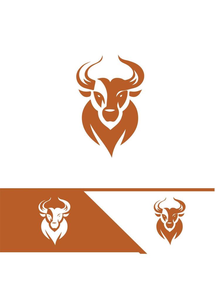 Steely Bull Ranch bull logo vector