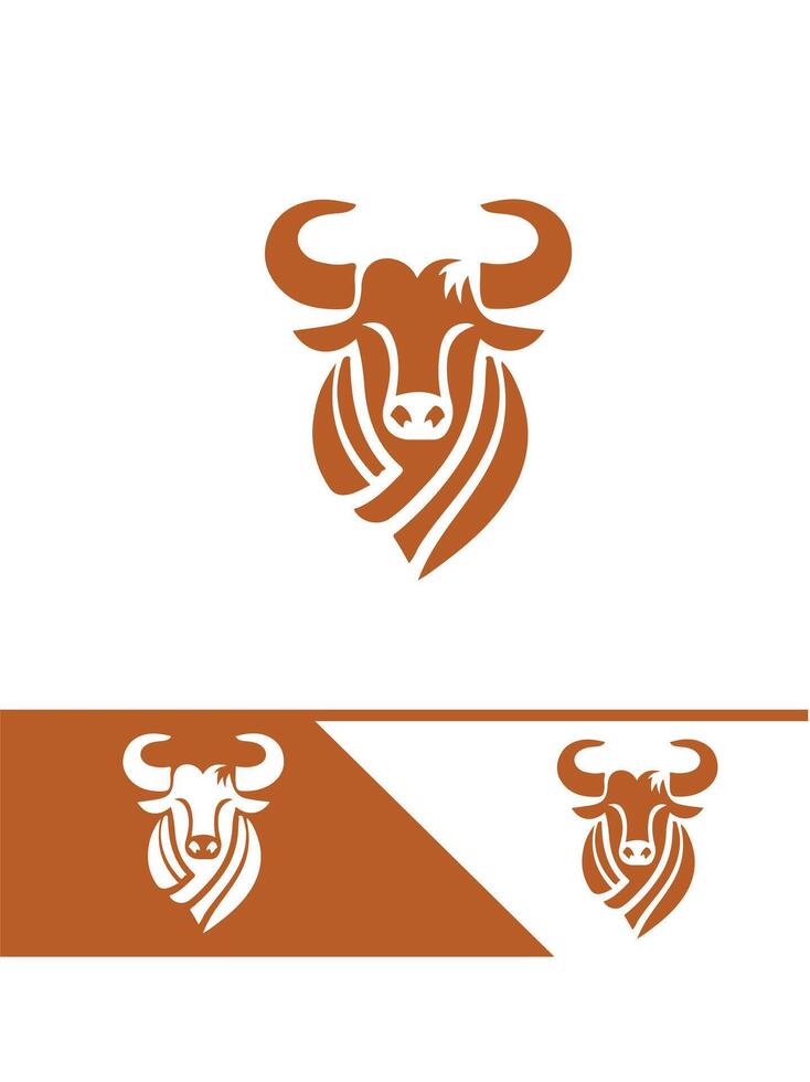 Thunder Bull Acres bull logo vector