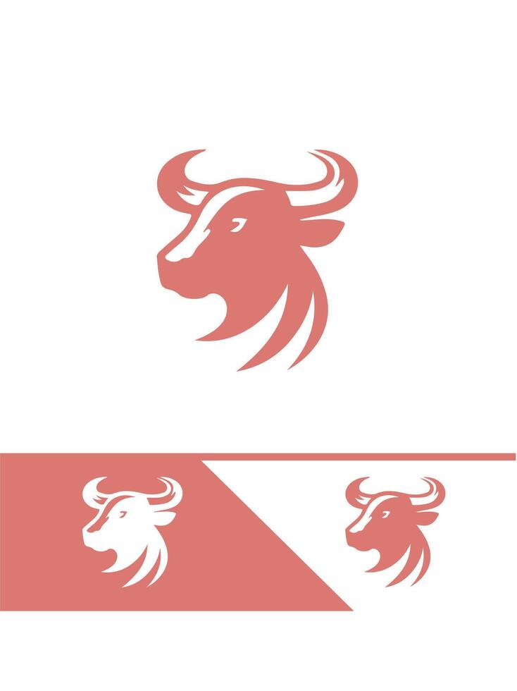 Mighty Horn Bull Ranch bull logo vector