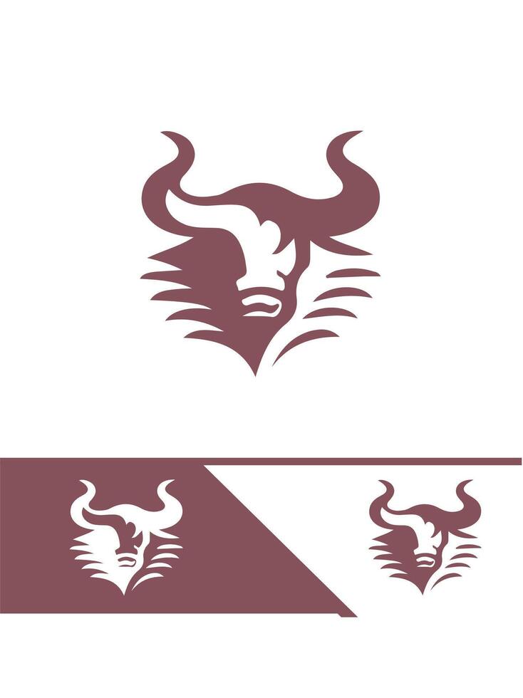 Mountain Bull Ranch bull logo vector