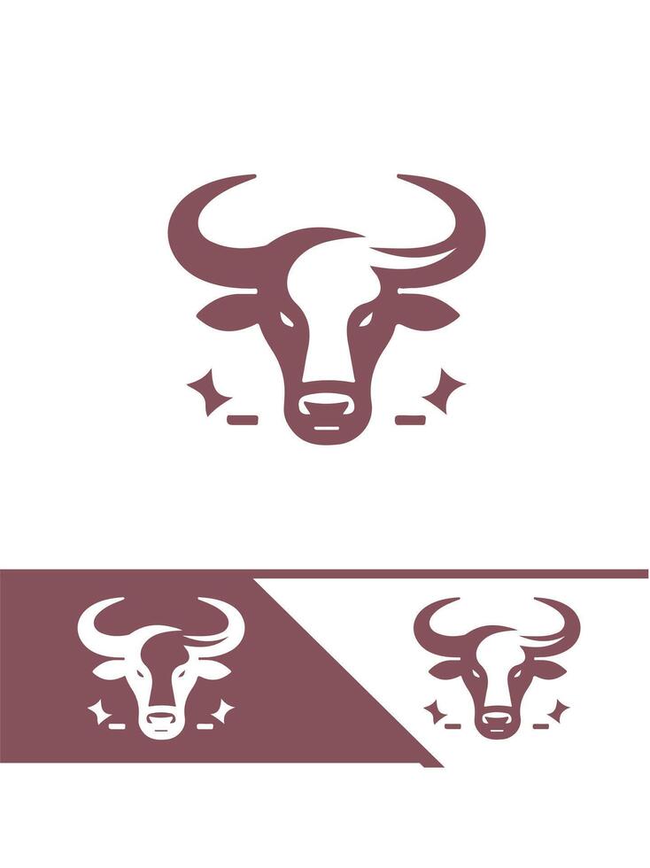 Brave Bull Ranch bull logo vector