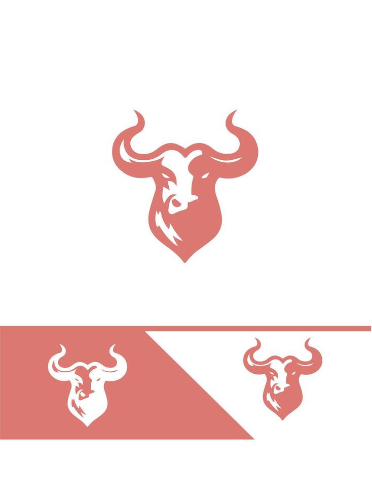 Thunderstrike Bull Farms bull logo vector