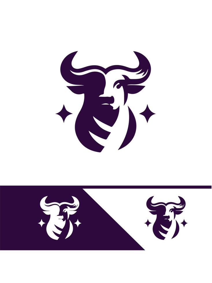 Bulls Pride Ranch bull logo vector