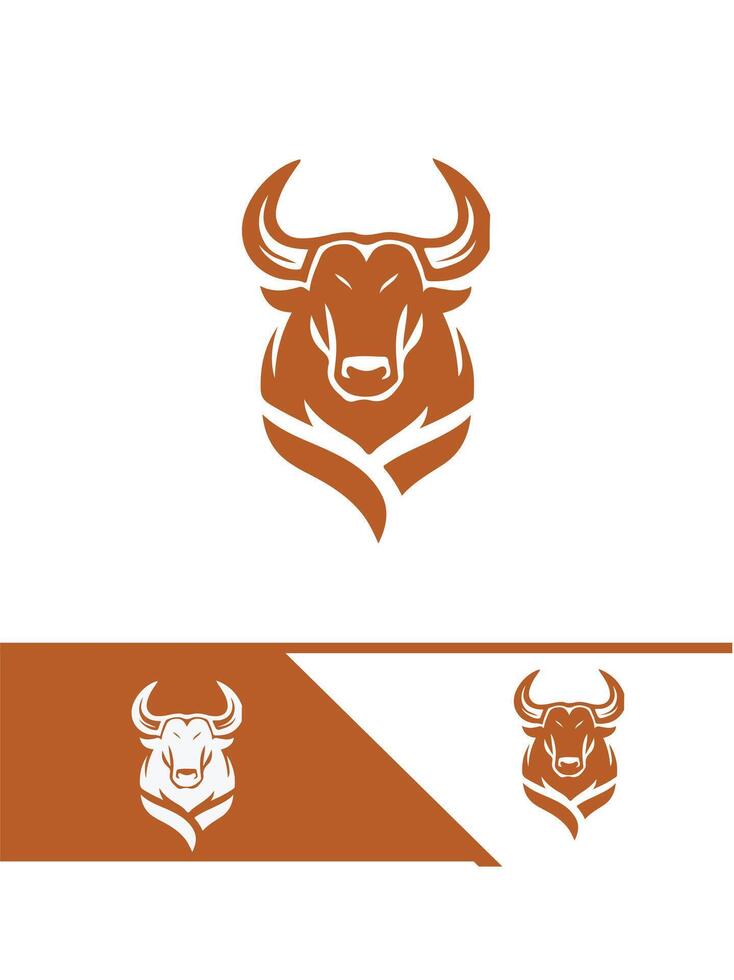 Steadfast Bull Ranch bull logo vector