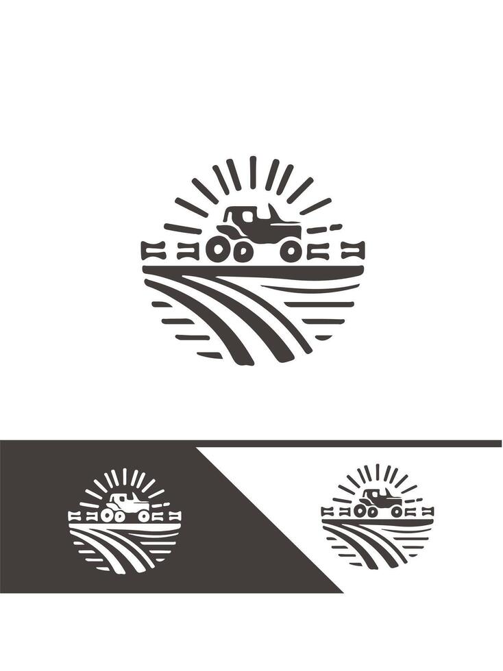 Riverstone Fields FARM FIELD logo vector