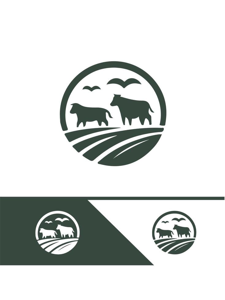 Evergreen Fields FARM FIELD logo vector