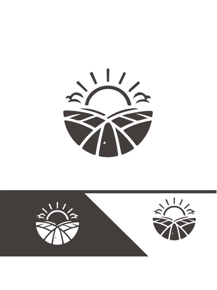 Evergreen Acres FARM FIELD logo vector