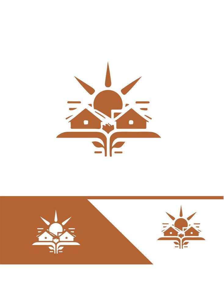 Lush Acres FARM FIELD logo vector