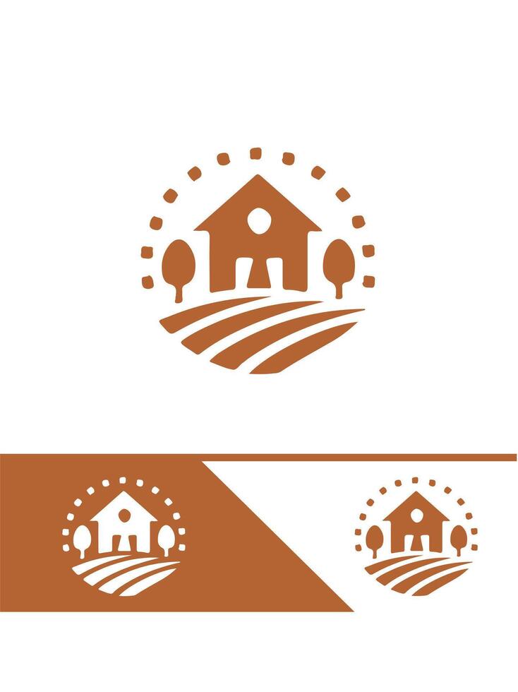 Wild Oak Fields FARM FIELD logo vector