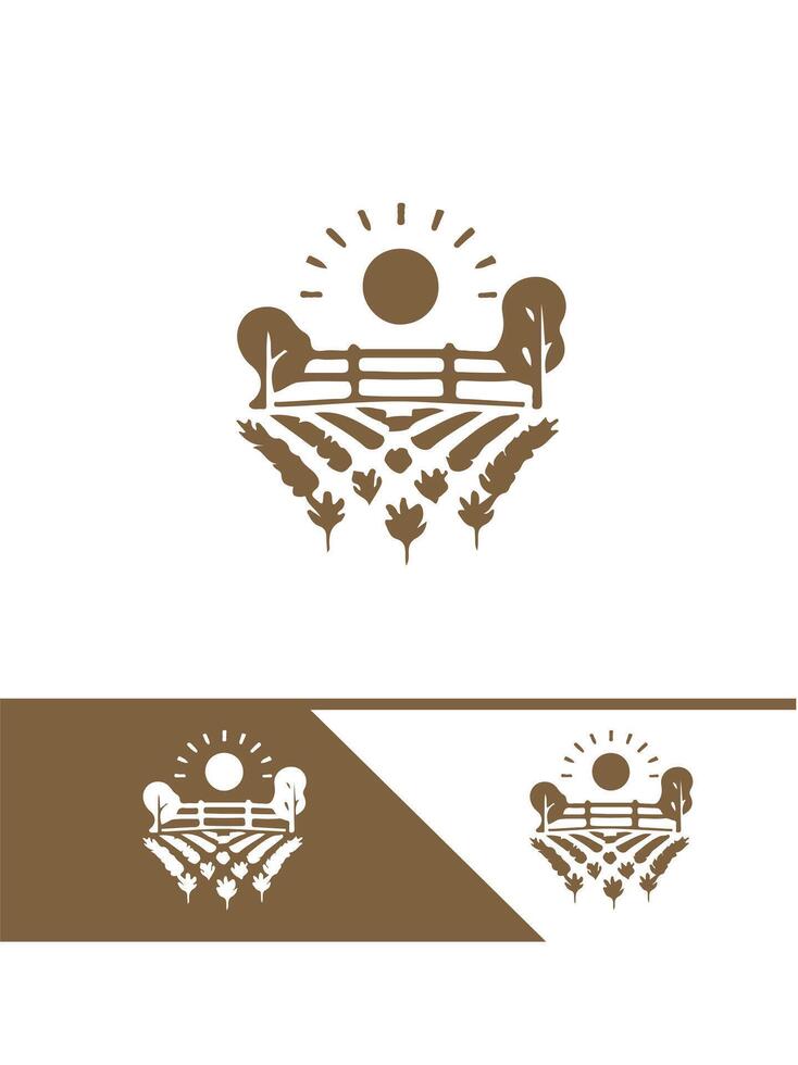 Farmstead Fields FARM FIELD logo vector