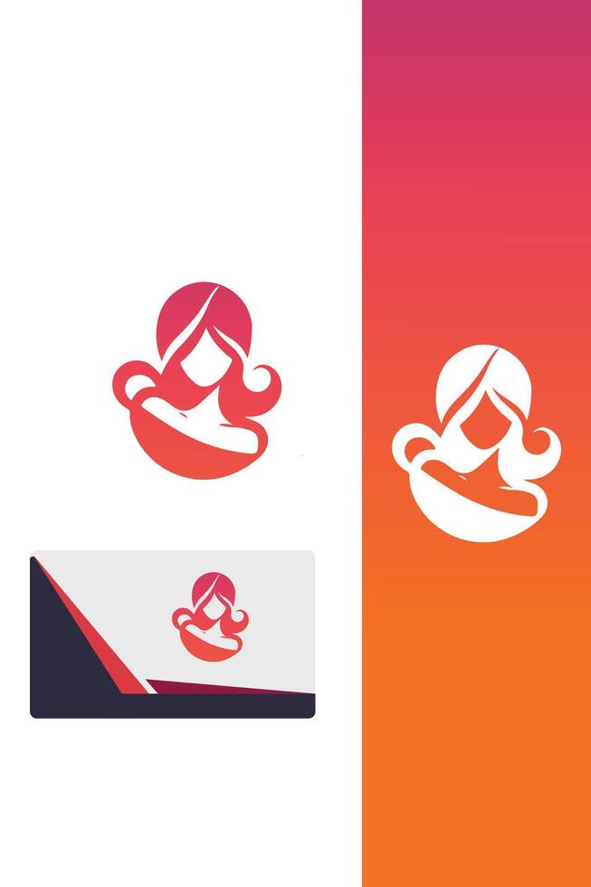 Tropical Flamingo Glow Logo Design vector