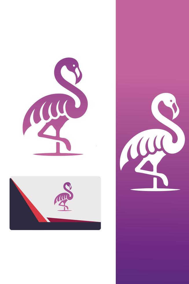 Flamingo Fusion Logo Design vector