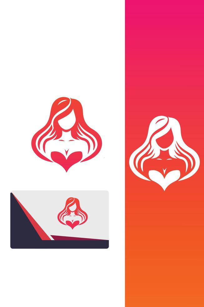 Flamingo Glow Queen Logo Design vector