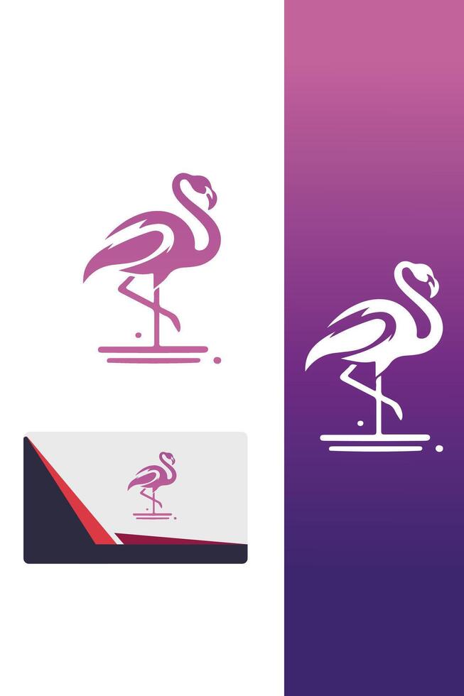 Vibrant Flamingo Logo vector