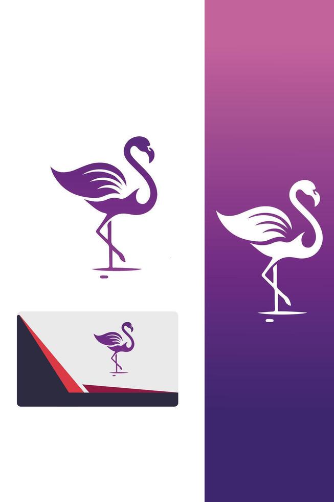 Feathers of Flamingo Logo vector