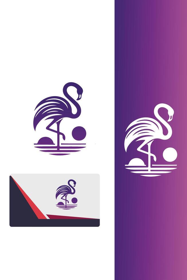 Red Flame Flaminingo Logo vector
