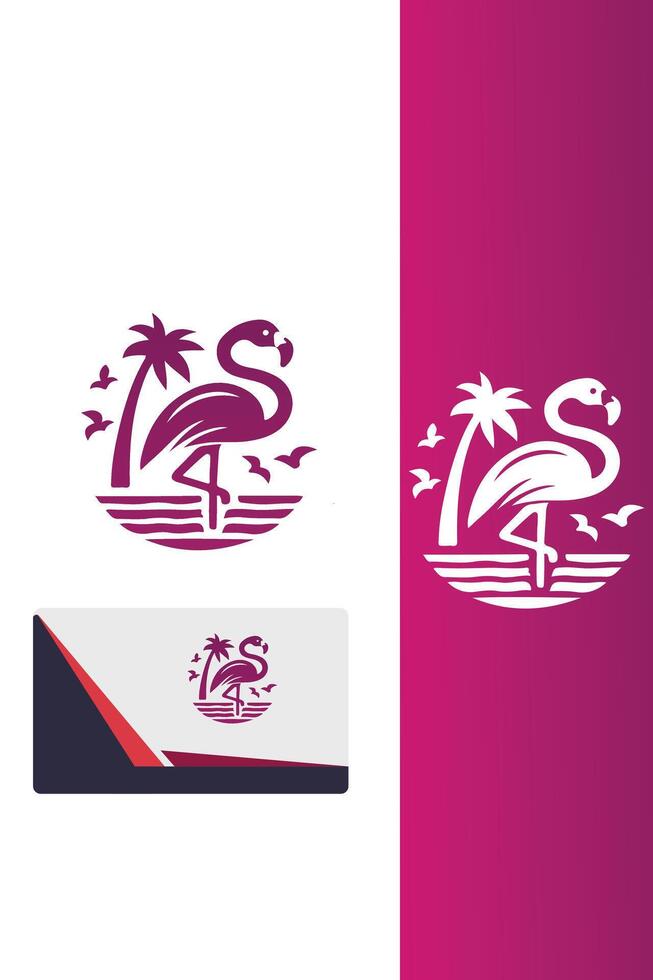 Flamingo Glow Logo vector